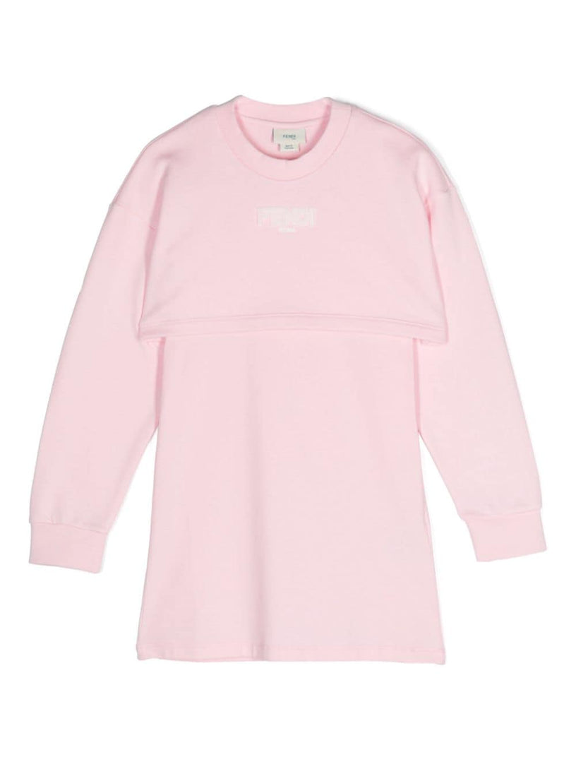FENDI Kids Double layer dress Vendita calda