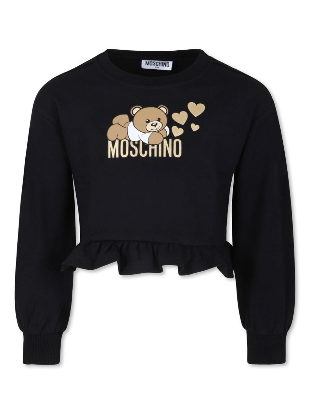 Moschino Kids Sweatshirt with rouches and teddy bear print Nuovi prodotti