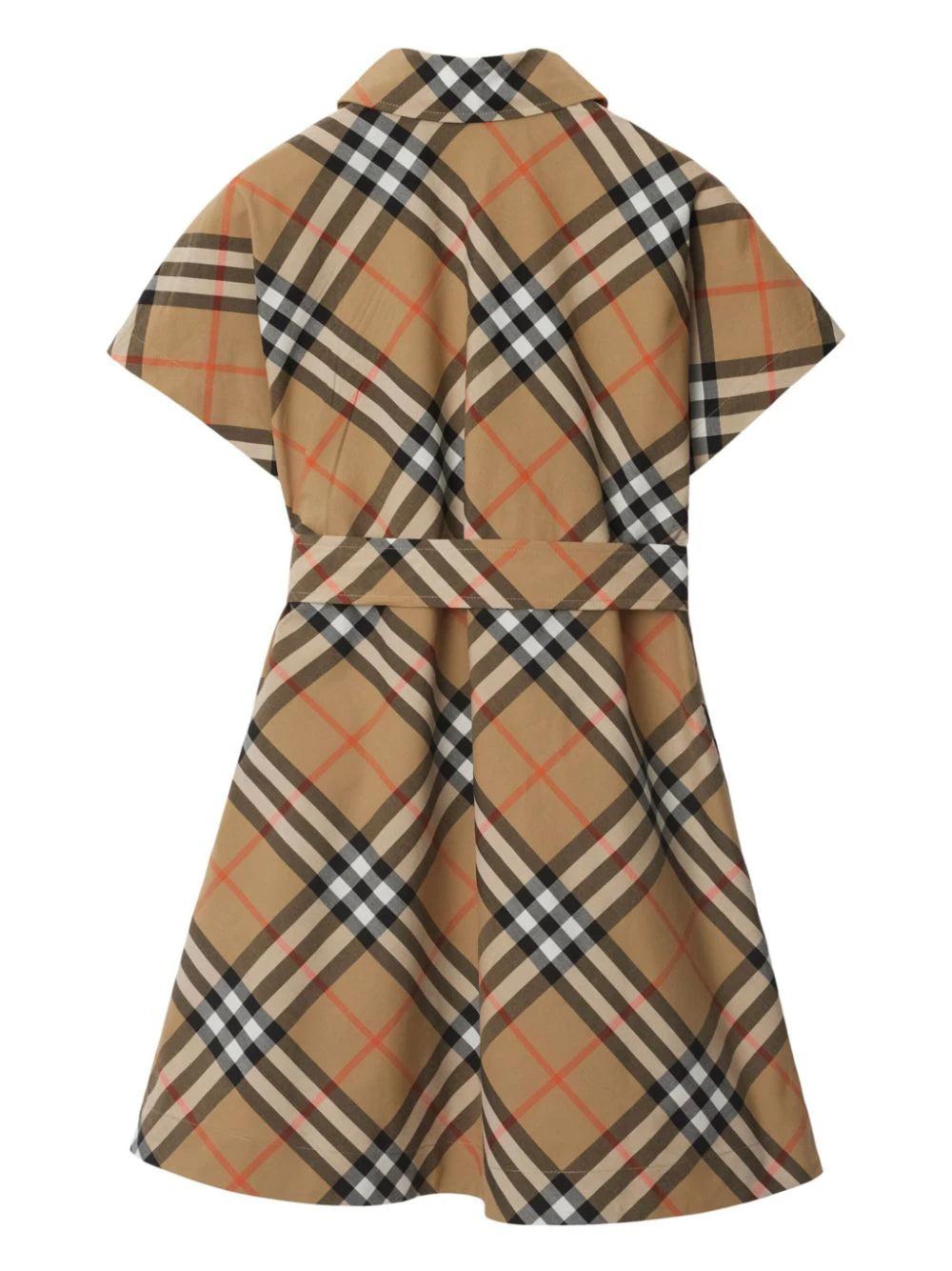 Burberry Kids Check cotton shirt dress Liquidazione
