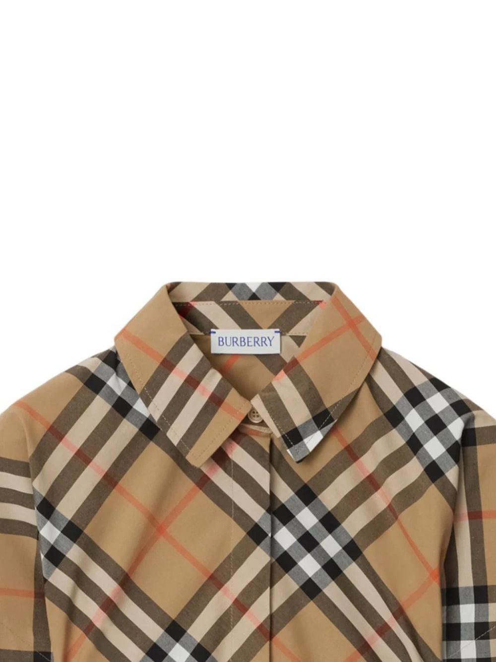 Burberry Kids Check cotton shirt dress Liquidazione