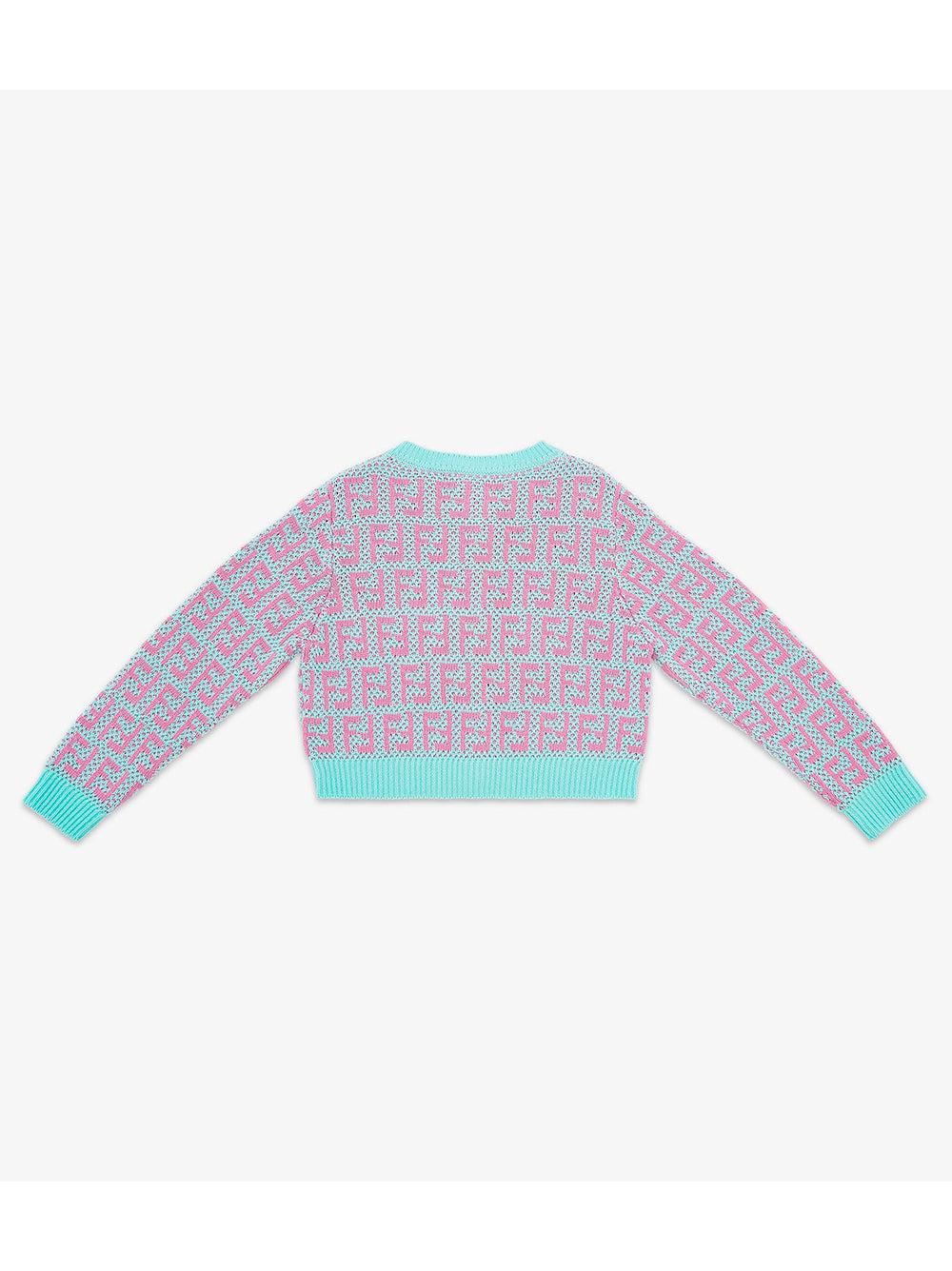 FENDI Kids Junior multicolor crochet cotton cardigan Comprane uno, ottenene uno gratis
