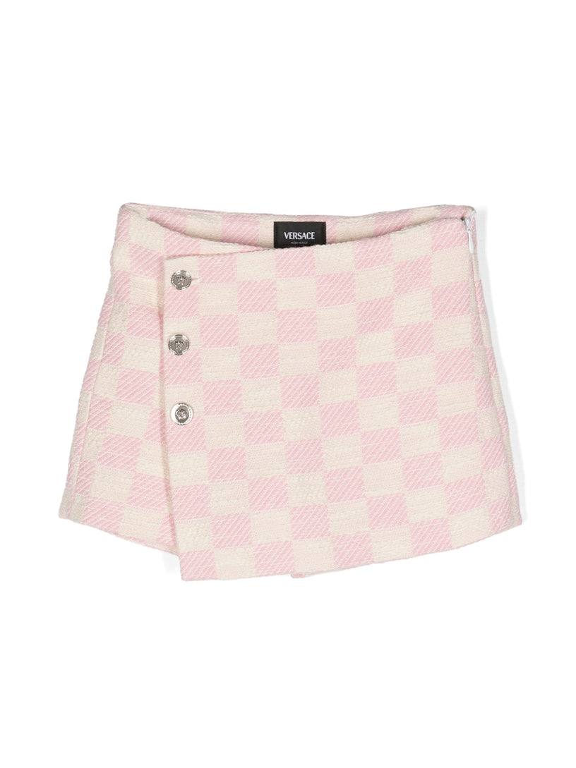 VERSACE Kids Tweed checked shorts Promozione temporanea