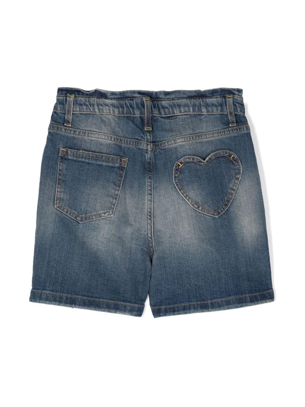 Golden Goose Kids Denim shorts with distressed finish Offerta speciale della fabbrica