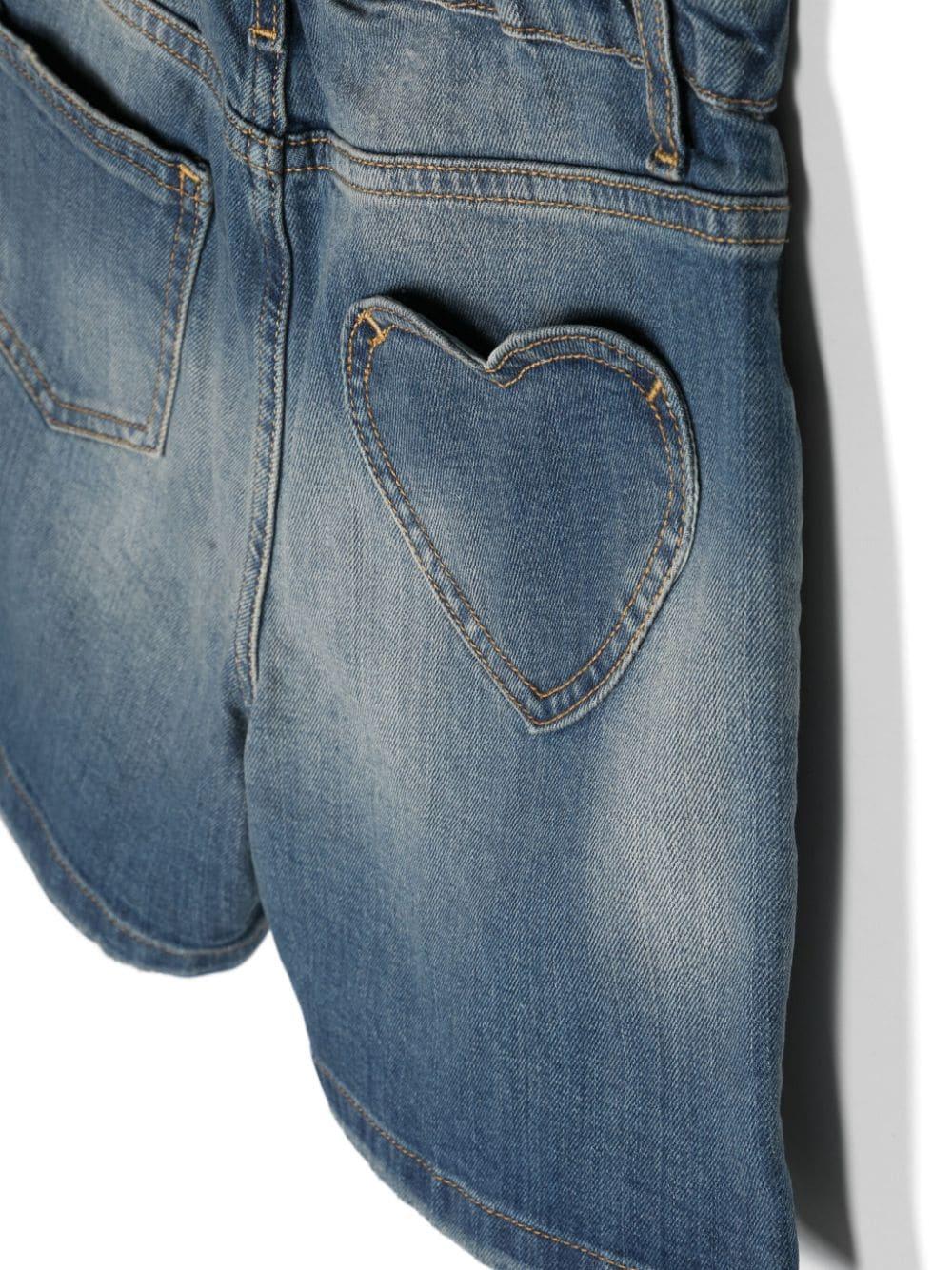 Golden Goose Kids Denim shorts with distressed finish Offerta speciale della fabbrica