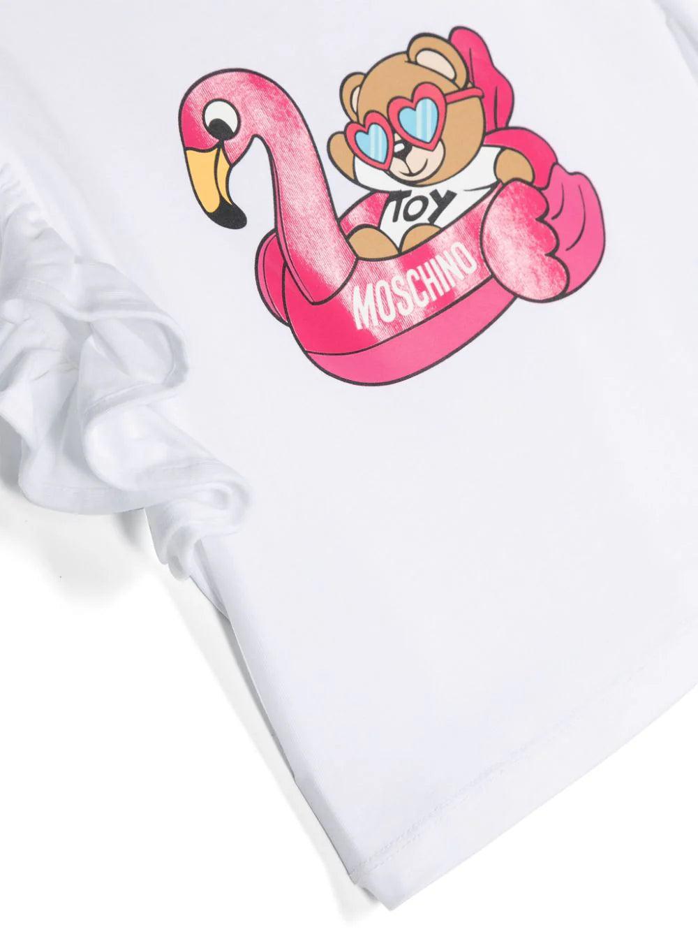 Moschino Kids Pool party teddy bear jersey t-shirt 50% di sconto per tempo limitato