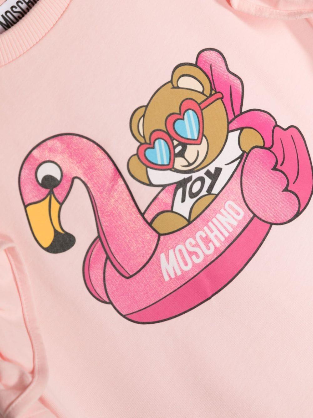 Moschino Kids Pool party teddy bear jersey t-shirt Sconti questo mese