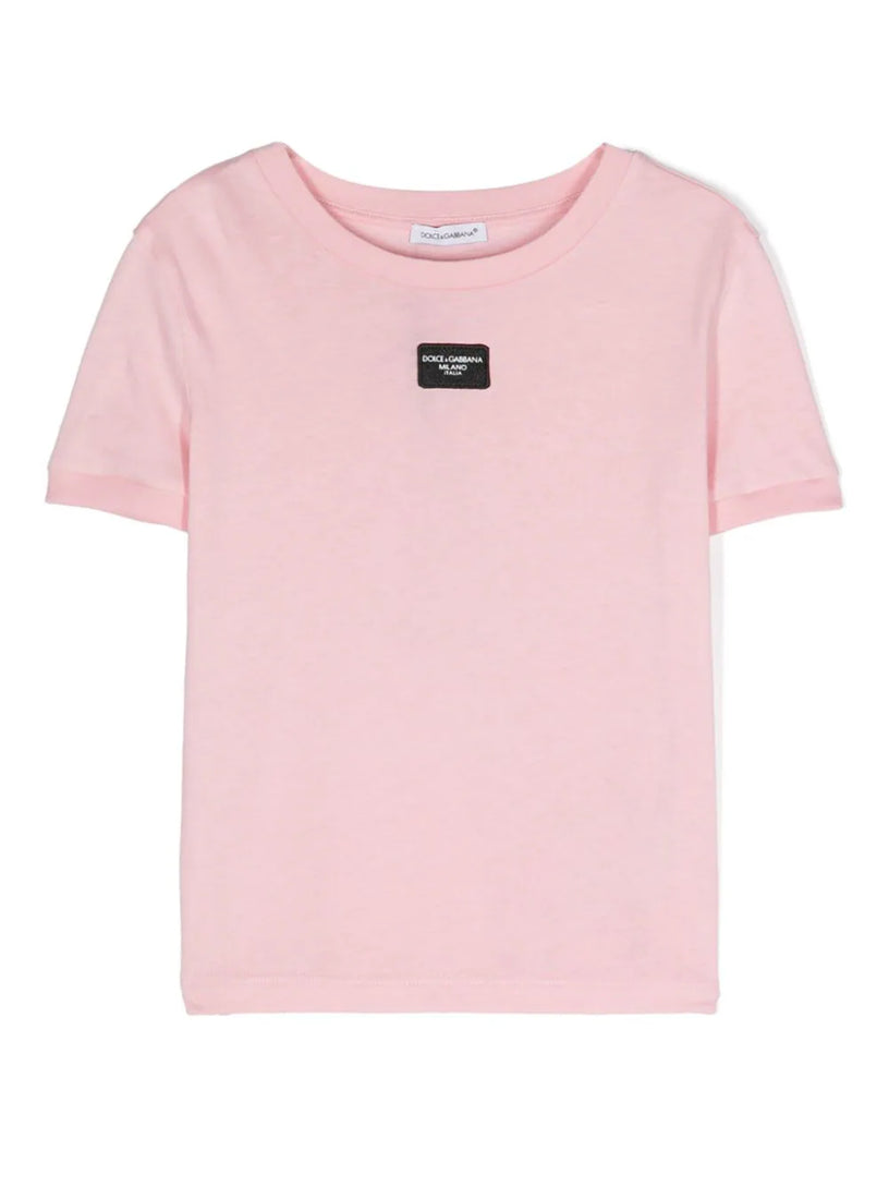 Dolce & Gabbana Kids Logo-appliqué t-shirt Sconto di tempo limitato