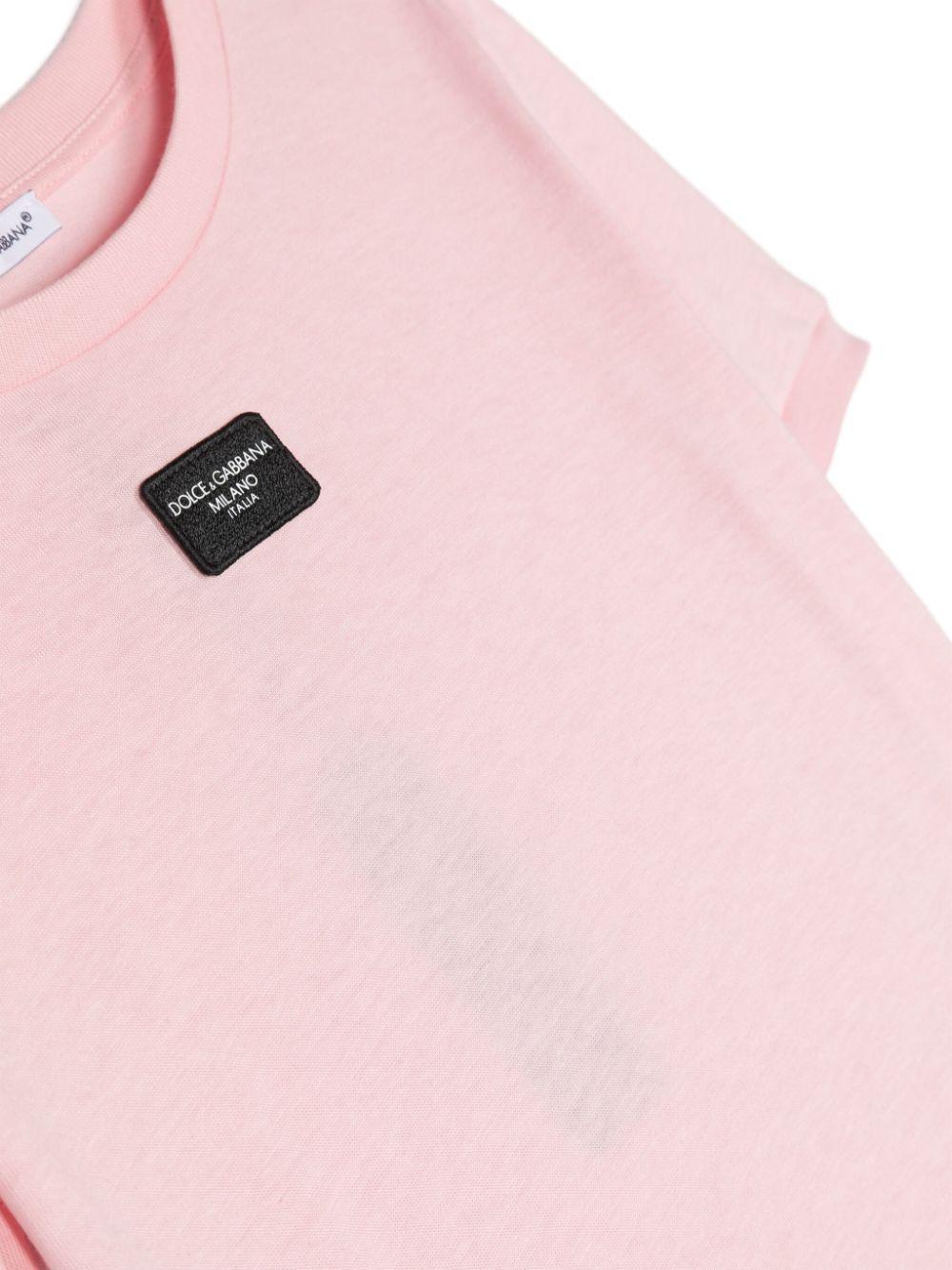 Dolce & Gabbana Kids Logo-appliqué t-shirt Sconto di tempo limitato