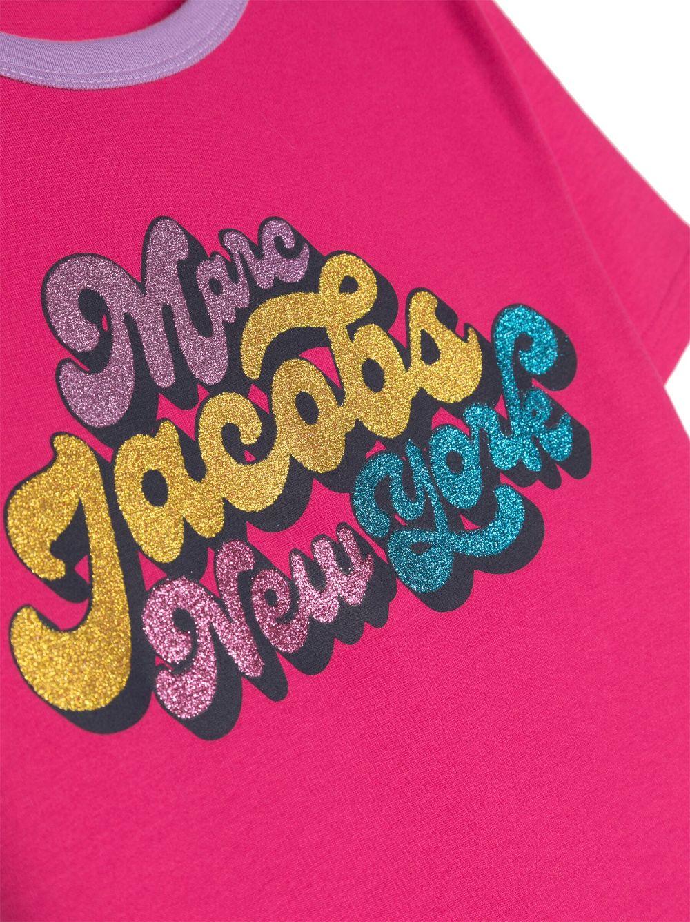 Marc Jacobs Kids Glitter logo-print t-shirt Flash Sale
