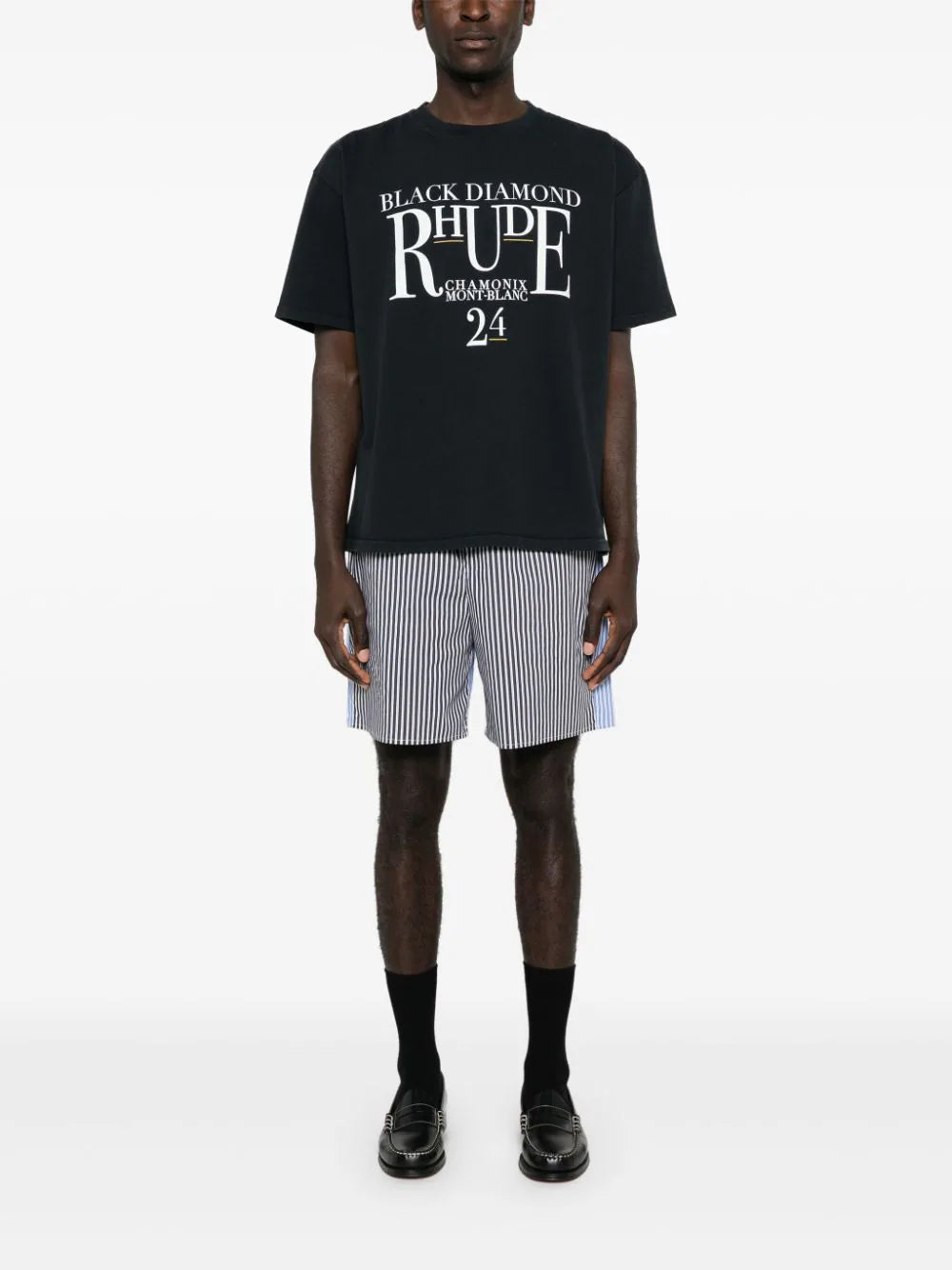 Rhude T-shirt black diamond Offerte giornaliere
