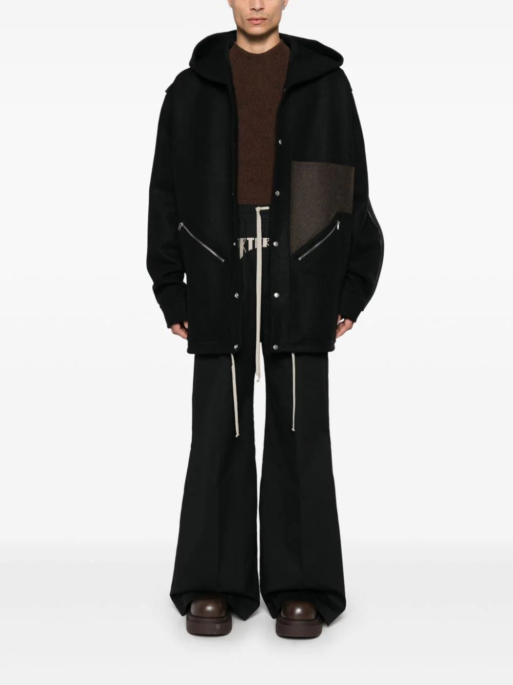RICK OWENS Porterville wide bela pants Affare Del Giorno