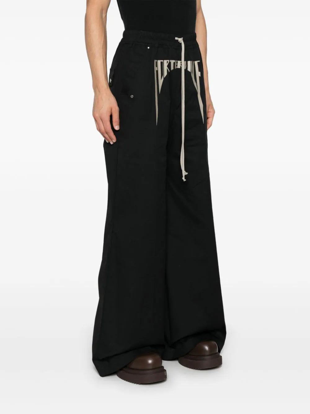 RICK OWENS Porterville wide bela pants Affare Del Giorno