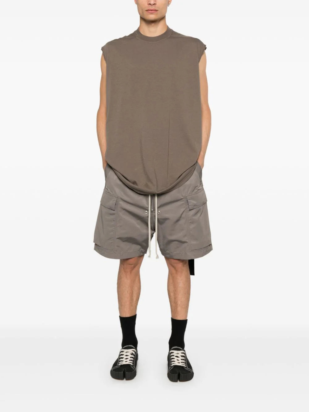 Rick Owens DRKSHDW Cargo bela shorts Sottocosto