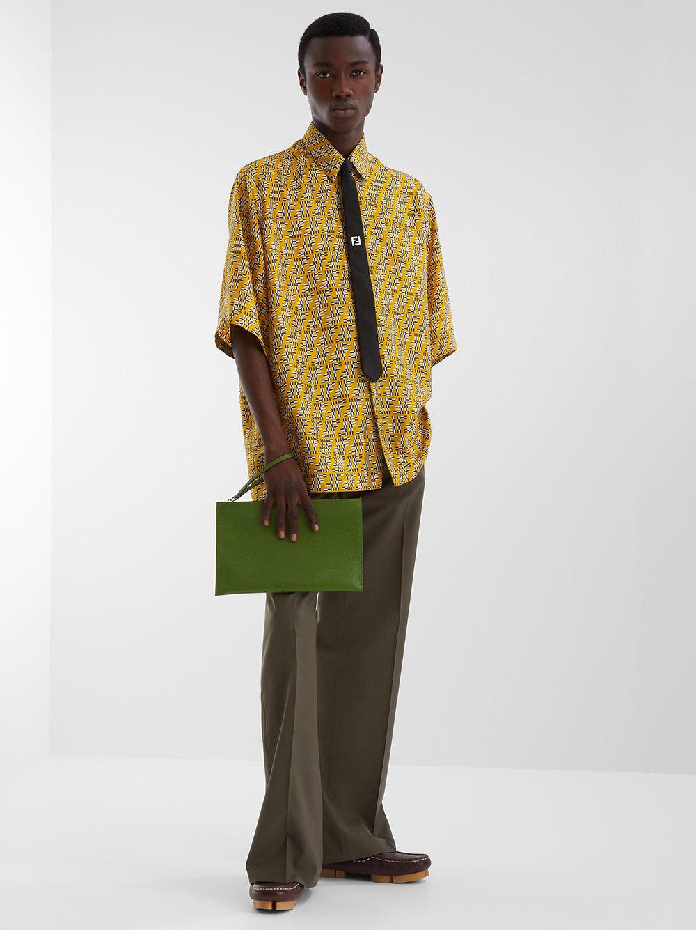 FENDI Ff labyrinth silk shirt Offerta esclusiva