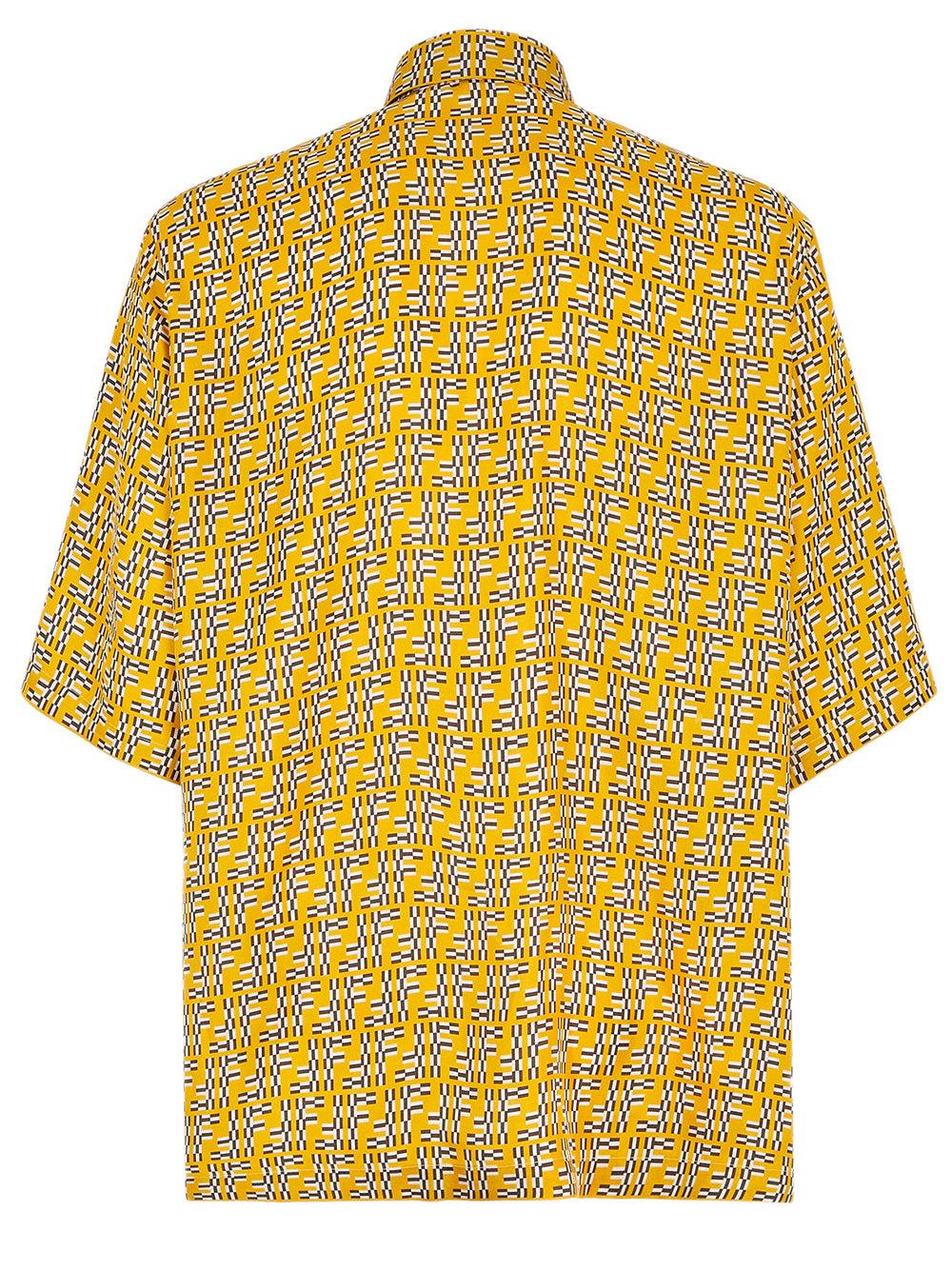 FENDI Ff labyrinth silk shirt Offerta esclusiva