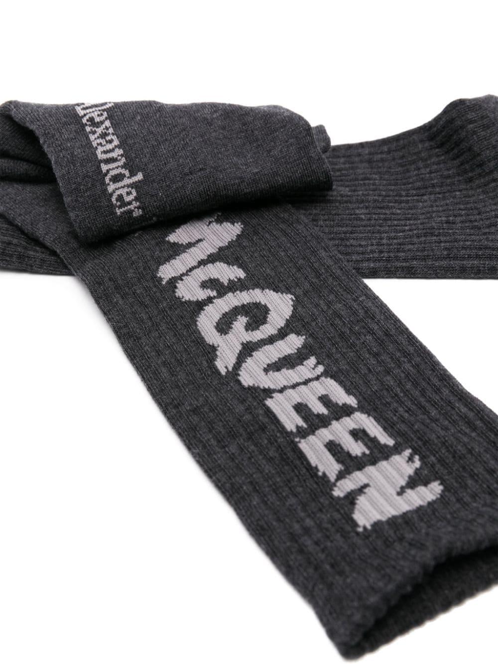 Alexander McQueen Mcqueen graffiti socks Lightning offer
