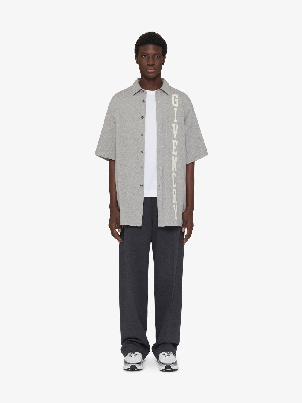 Givenchy Givenchy college shirt in fleece Liquidazione