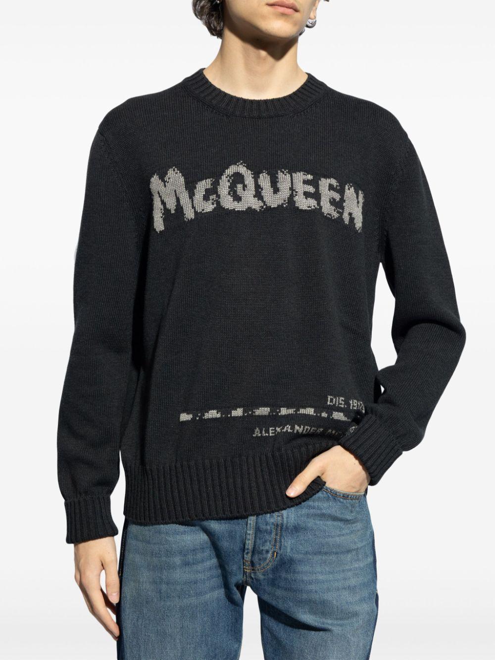 Alexander McQueen Pullover girocollo mcqueen graffiti Enormi risparmi