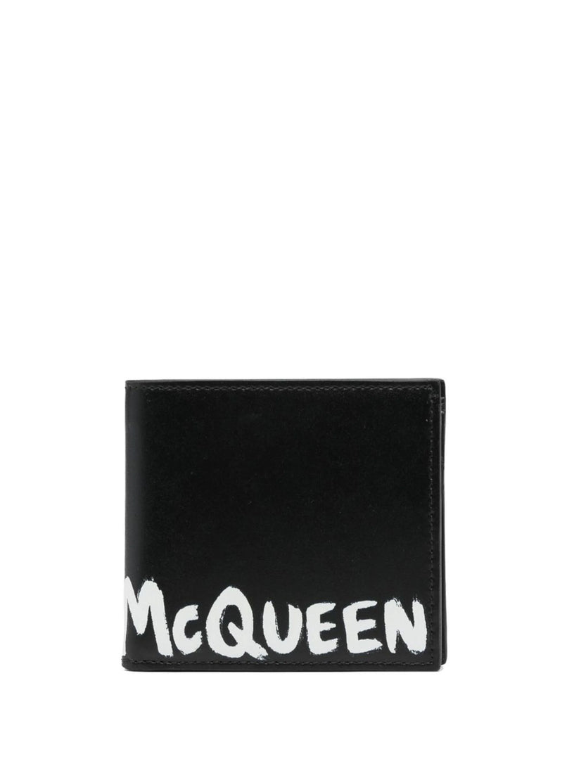 Alexander McQueen Mcqueen graffiti billfold wallet Latest stili