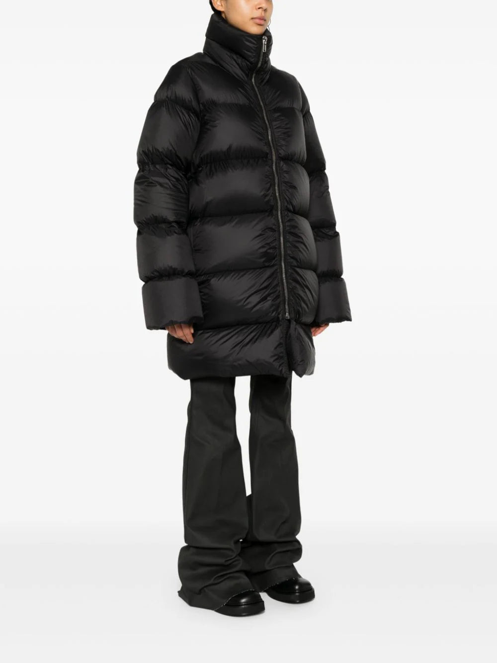 RICK OWENS Long turtle down jacket Super sconto