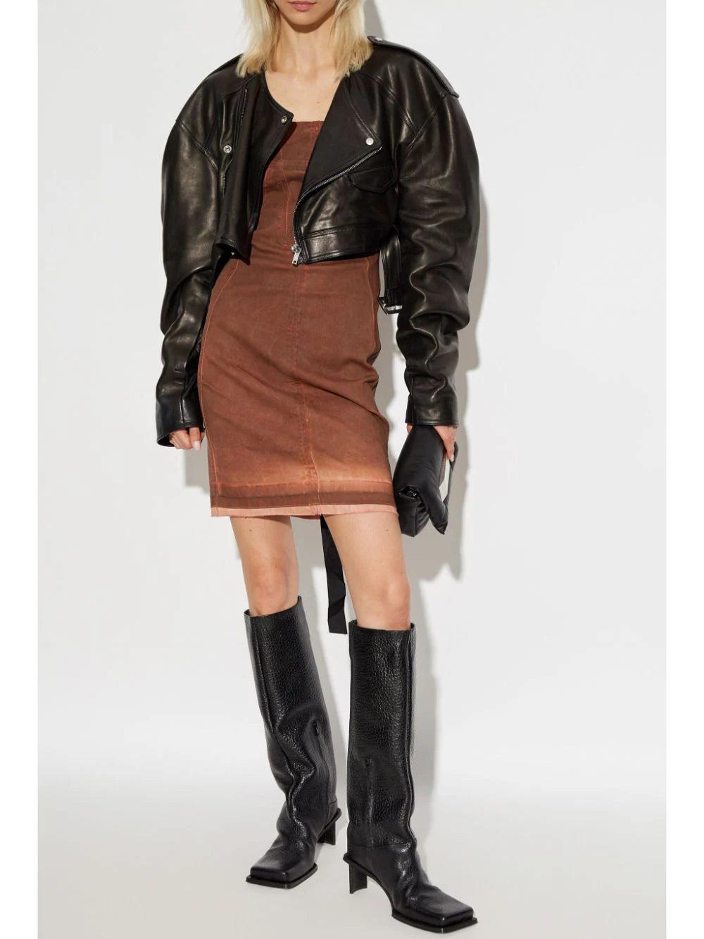 Rick Owens DRKSHDW Splintered denim bustier dress Shopping Online