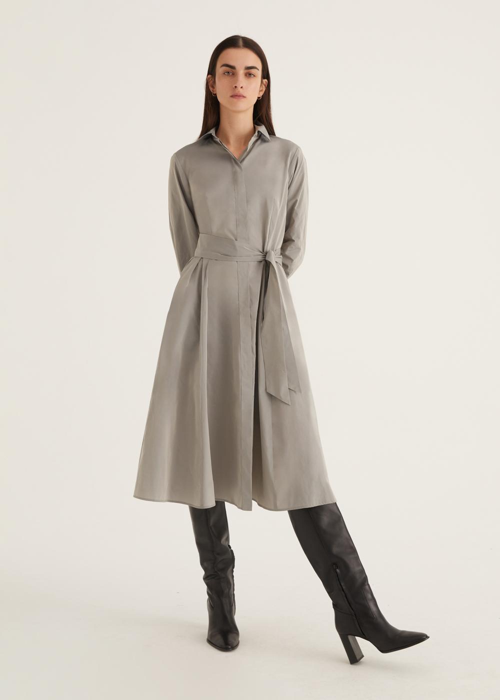 Rosso35 Abito camicia accostato con cintura