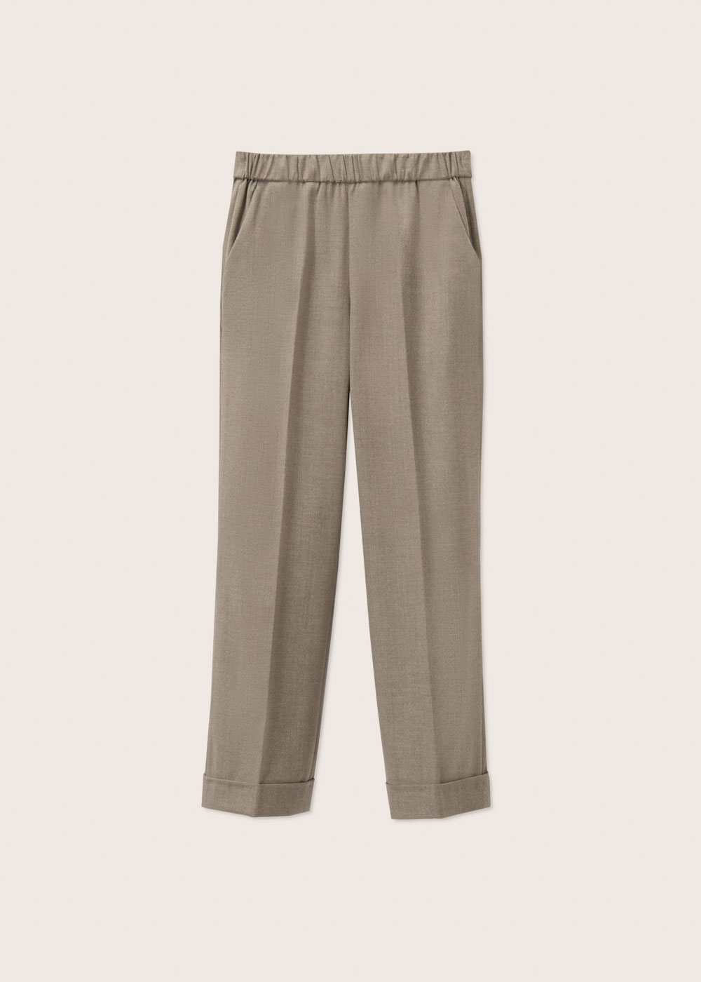 Rosso35 Pantalone con risvolto ed elastico in vita Italia