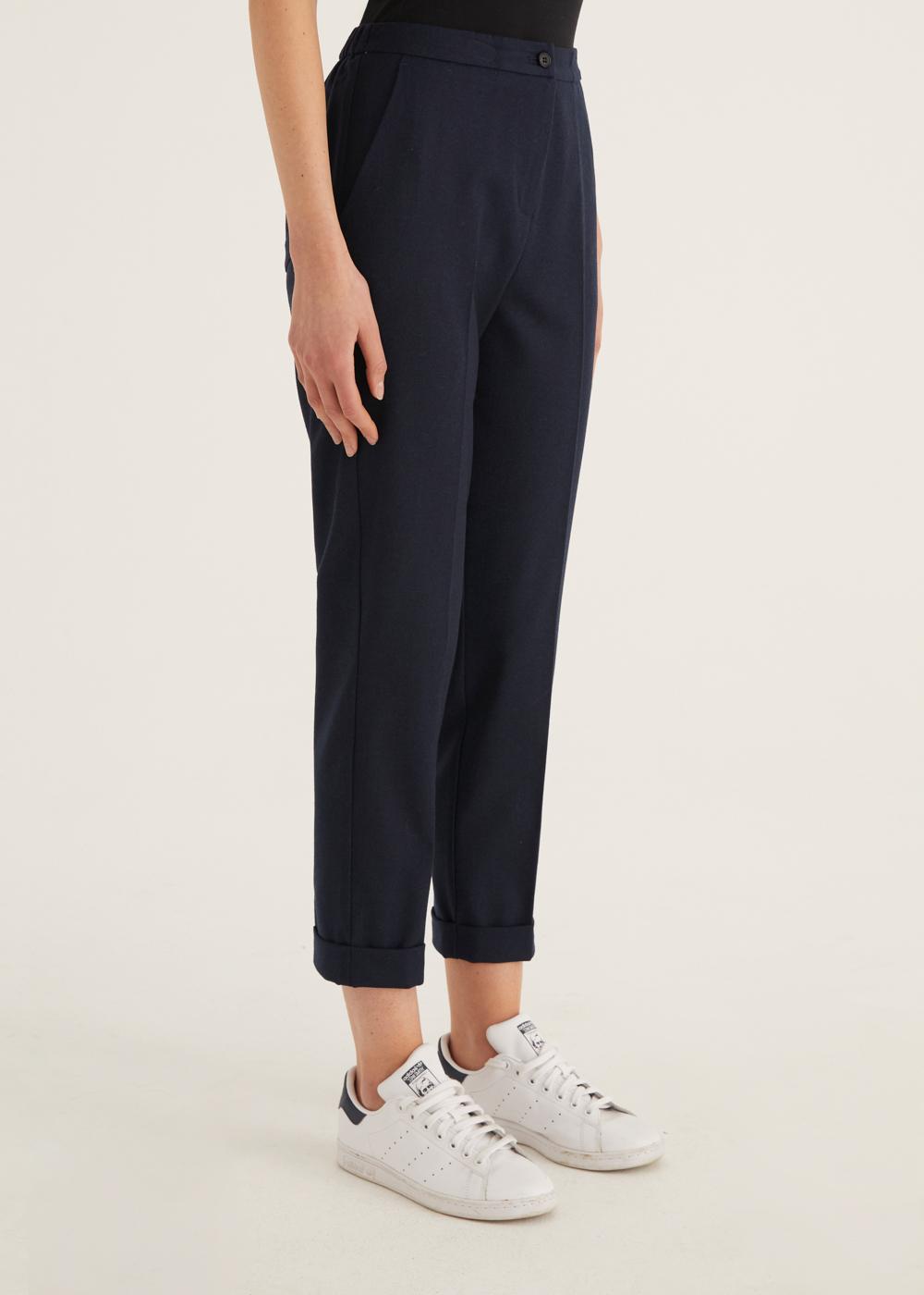 Rosso35 Pantalone dritto con elastico dietro in vita Soddisfazione Garantita
