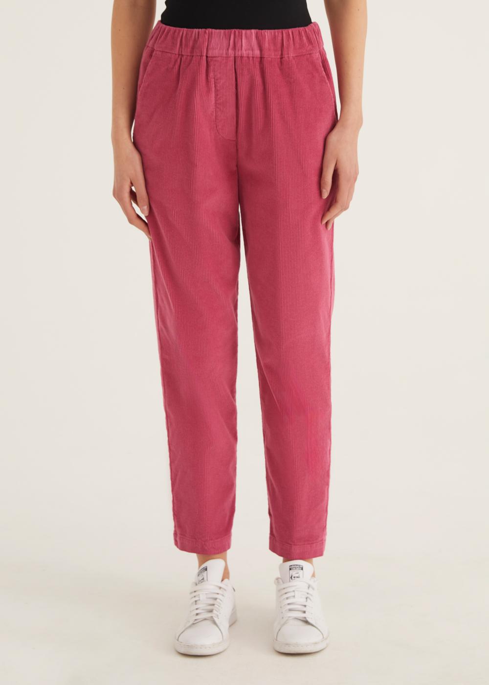 Rosso35 Pantalone dritto con elastico in vita