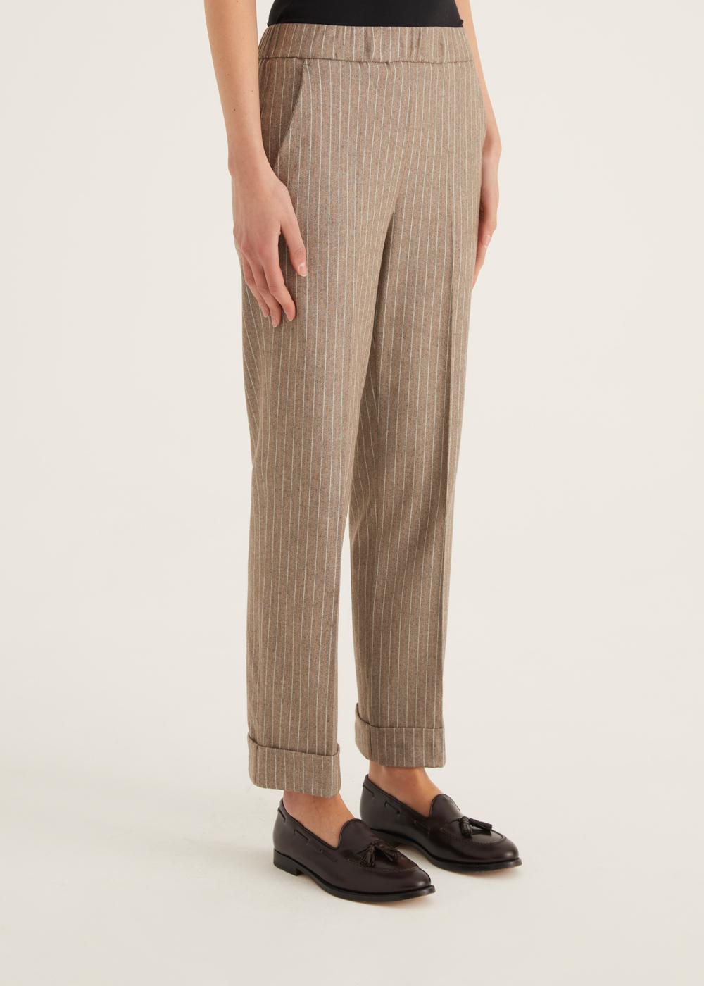 Rosso35 Pantalone dritto con elastico in vita Negozi Online