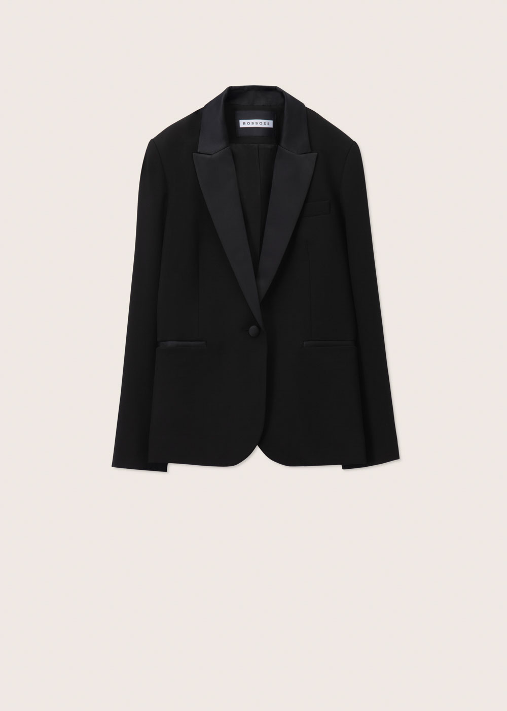 Rosso35 Blazer accostato con rever in raso 2025
