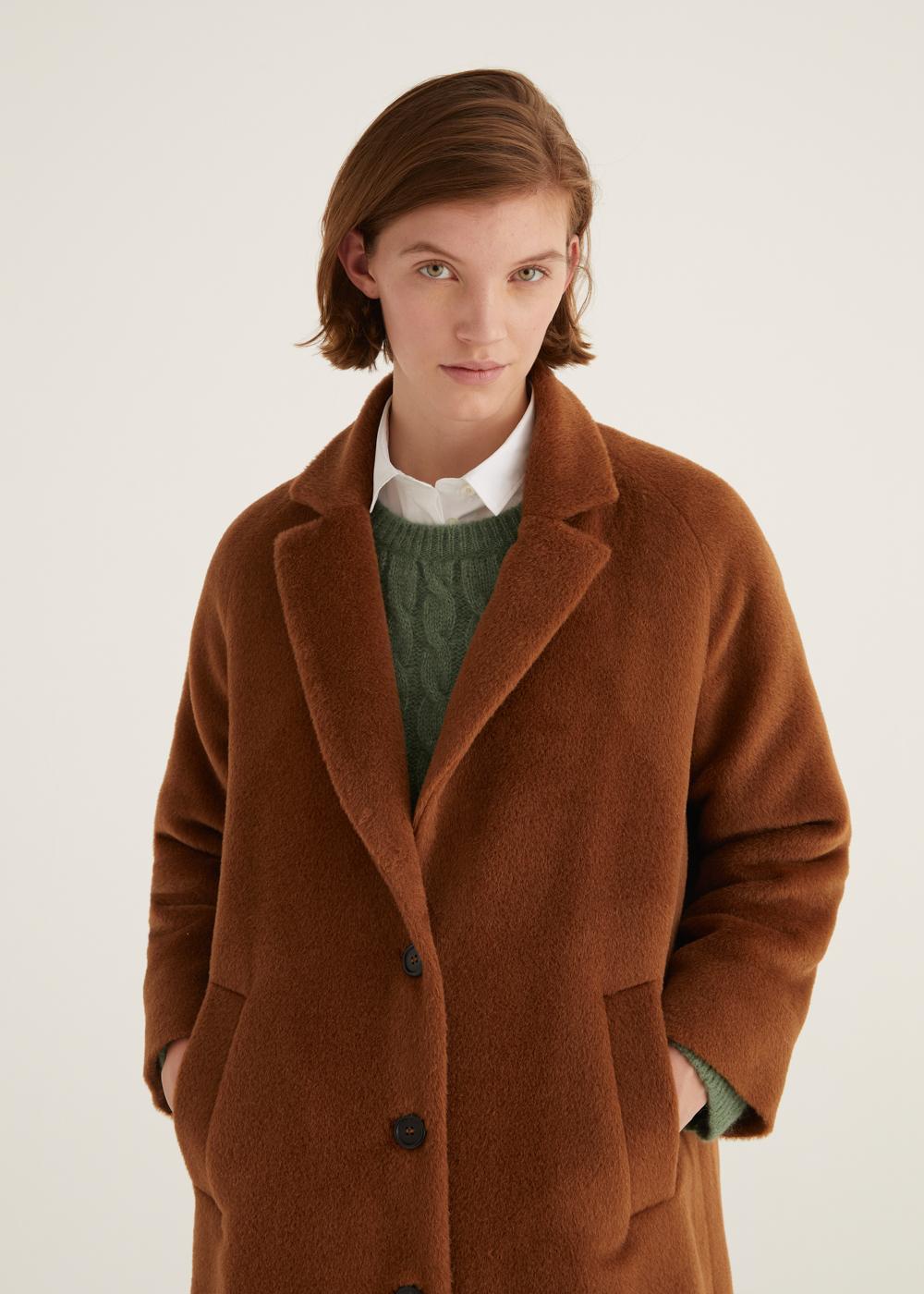 Rosso35 Cappotto lungo monopetto Prezzo Ridotto