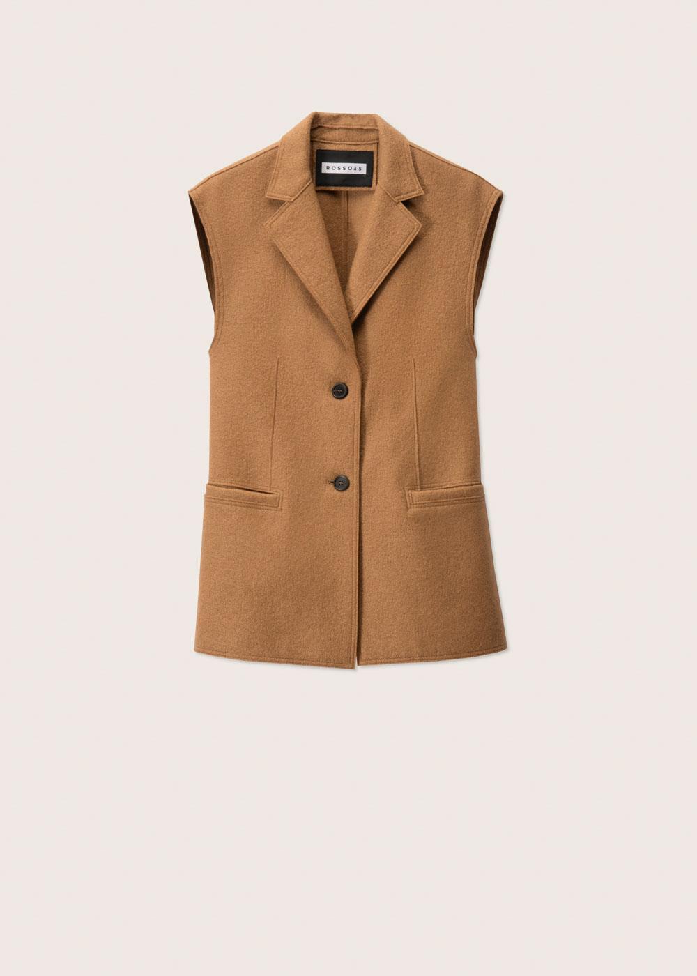 Rosso35 Gilet lungo taglio vivo Nuova