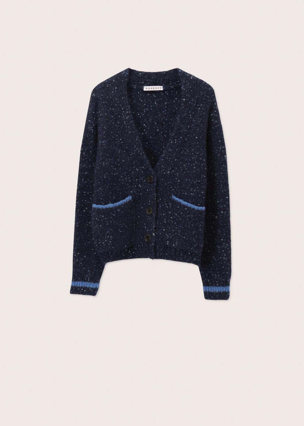 Rosso35 Cardigan oversize con contrasti Promozione Limitata