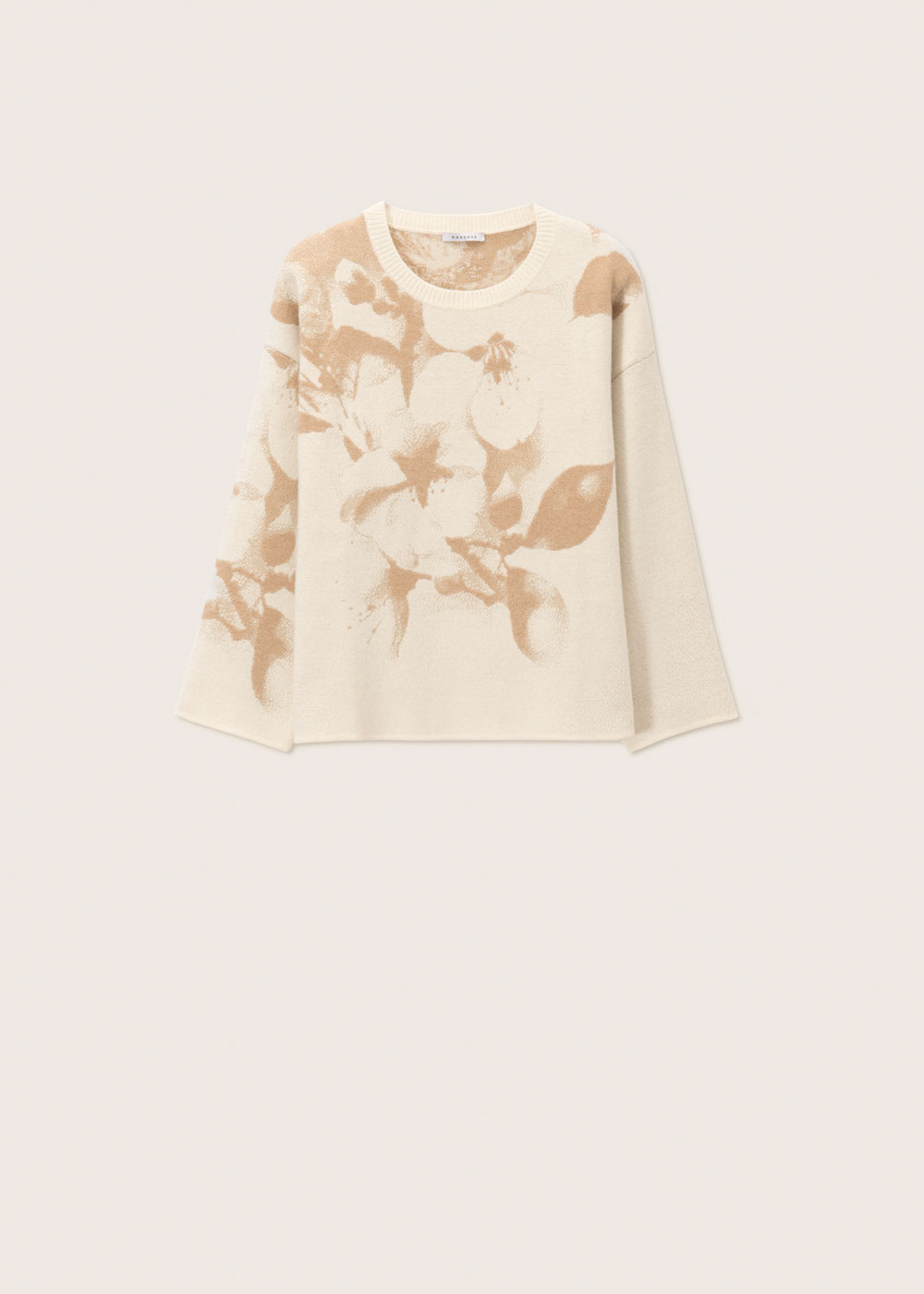 Rosso35 Felpa girocollo con stampa fiore jacquard Qualità Garantita