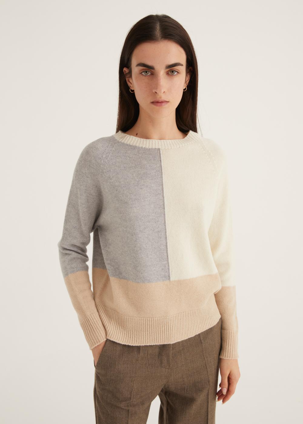 Rosso35 Maglia girocollo color block Convenienza