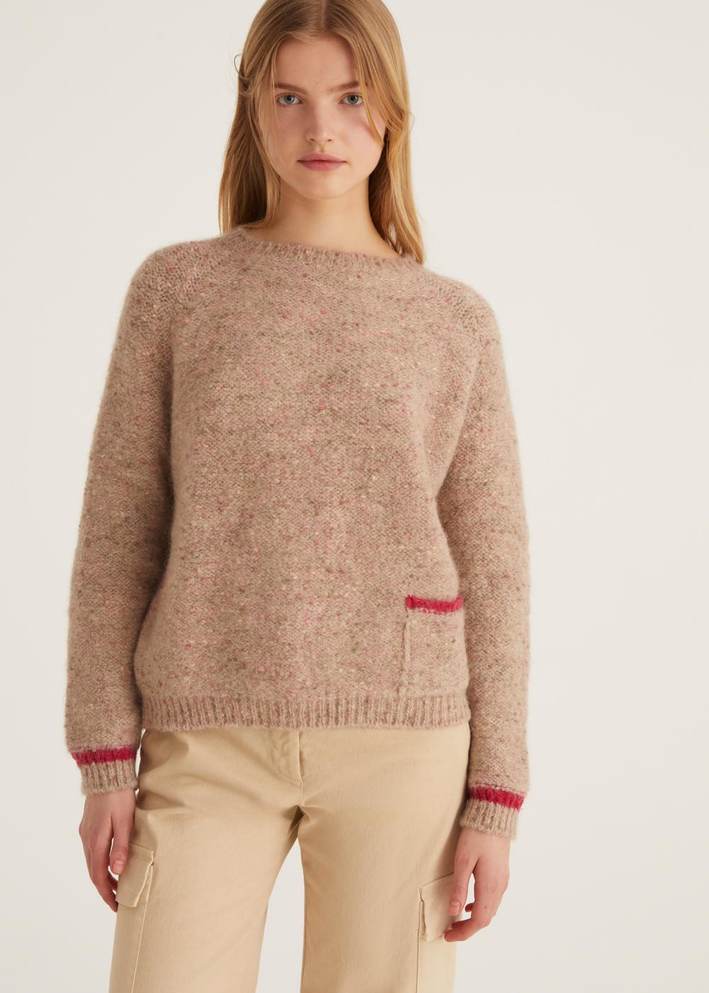 Rosso35 Maglia girocollo oversize con contrasti Hotsell