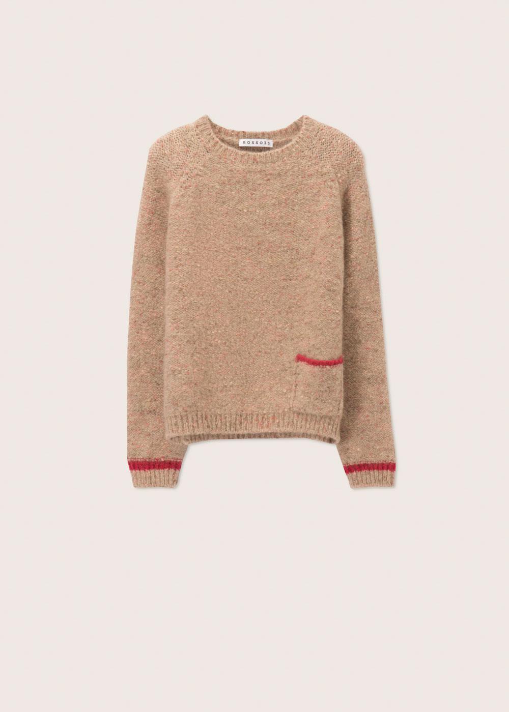 Rosso35 Maglia girocollo oversize con contrasti Hotsell