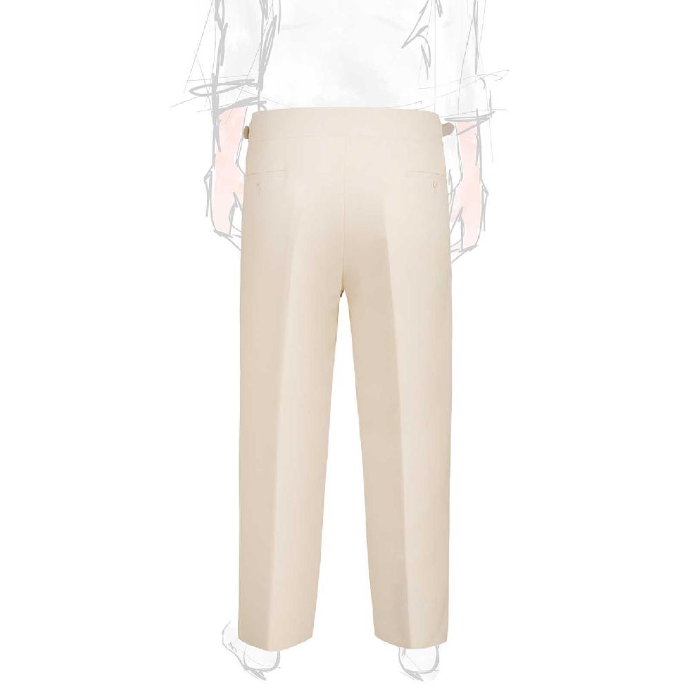 ﻿Rubinacci Vintage archive pantalone Manny in lana e cotone bianco Saldi Di Fabbrica