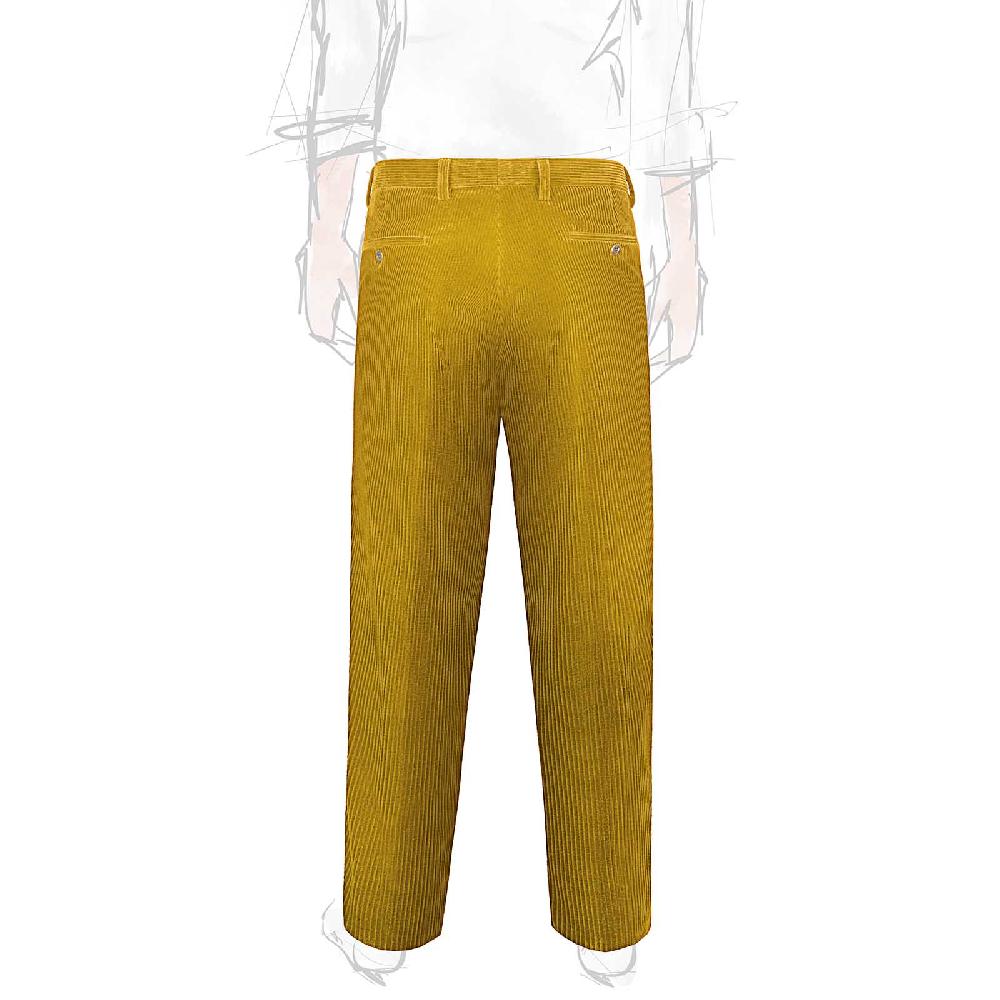 Rubinacci Vintage archive pantalone velluto a coste con pinces ocra Fino al 65% di sconto