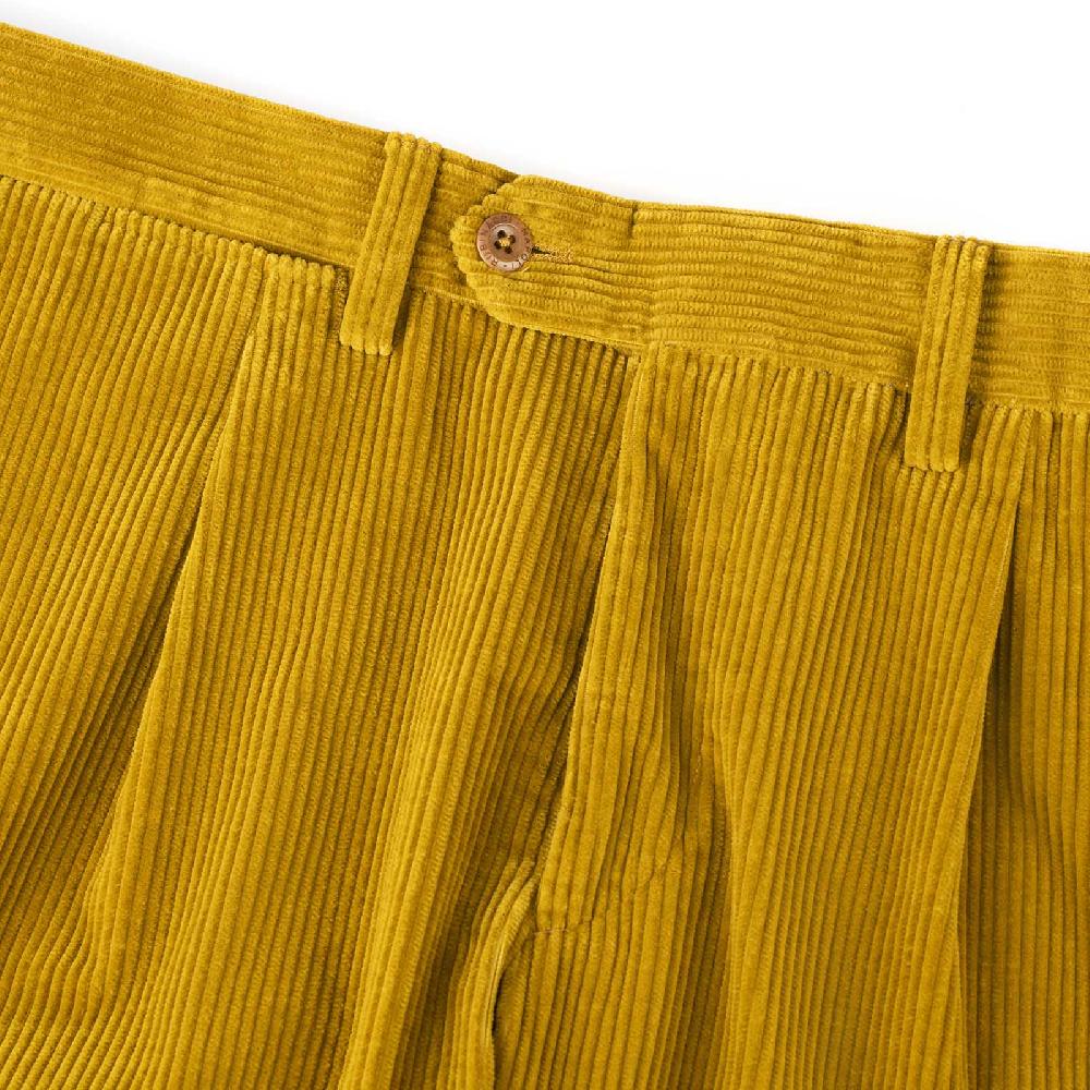 Rubinacci Vintage archive pantalone velluto a coste con pinces ocra Fino al 65% di sconto