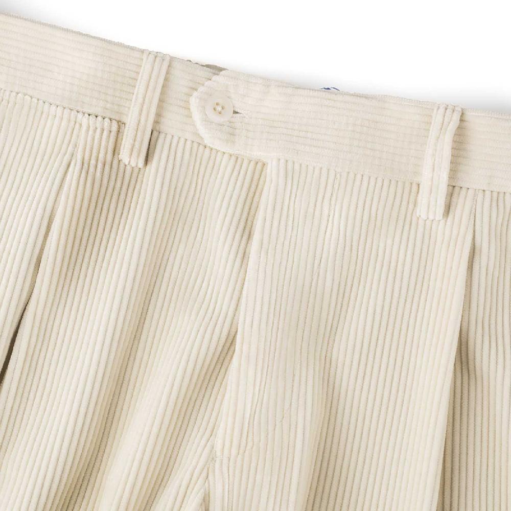 Rubinacci Vintage archive pantalone velluto a coste con pinces latte Vendite Flash