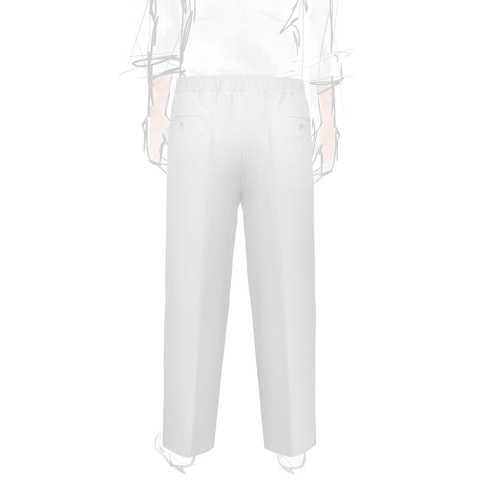 Rubinacci Vintage archive pantalone leisure in cotone bianco Nuova