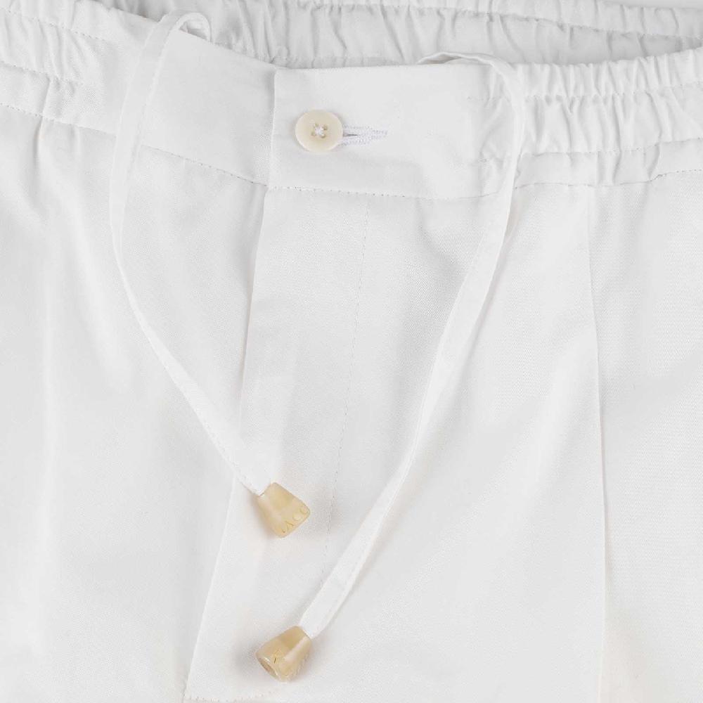 Rubinacci Vintage archive pantalone leisure in cotone bianco Nuova