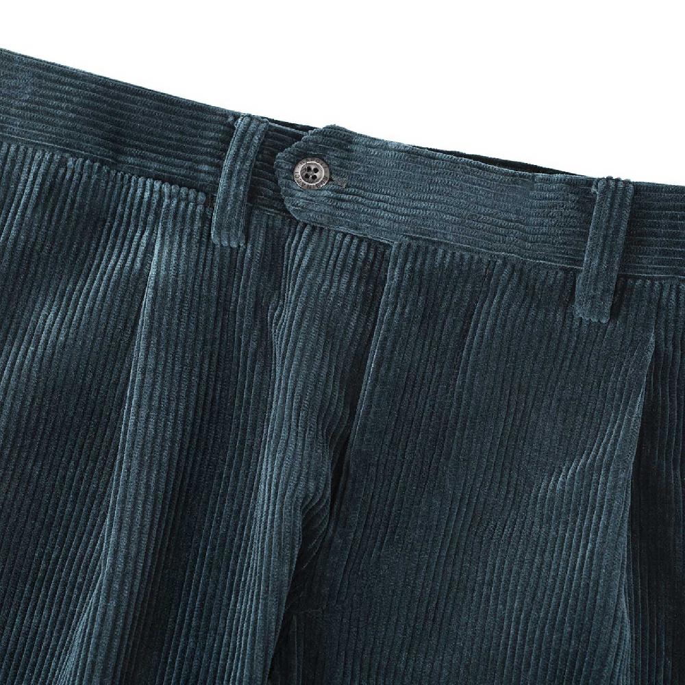 Rubinacci Vintage archive pantalone velluto a coste con pinces ottanio Moda
