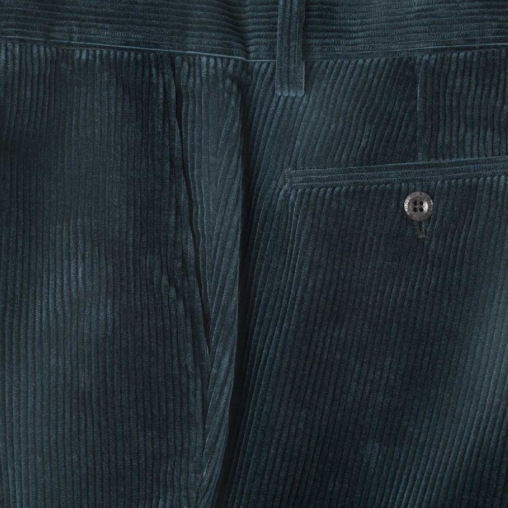Rubinacci Vintage archive pantalone velluto a coste con pinces ottanio Moda