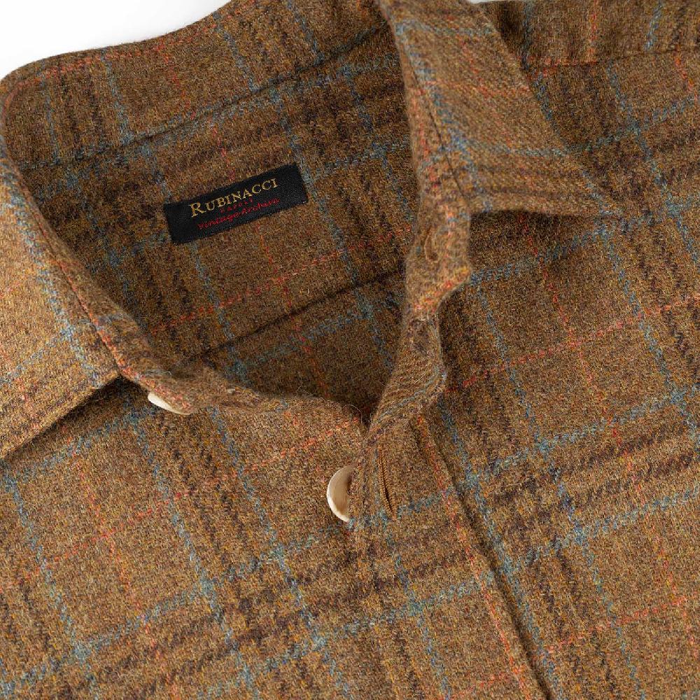 Rubinacci Vintage archive overshirt in lana tartan Spedizione Gratuita