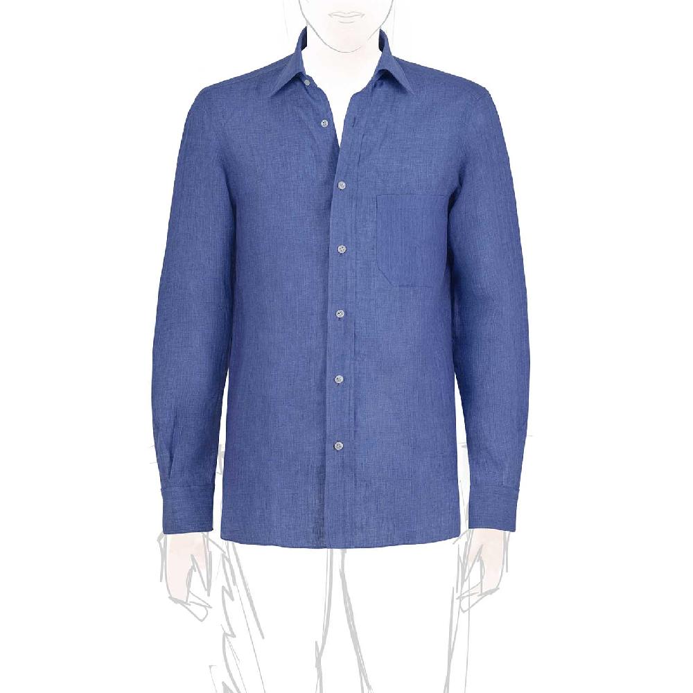 Rubinacci Vintage archive camicia in lino blu Pezzi Unici
