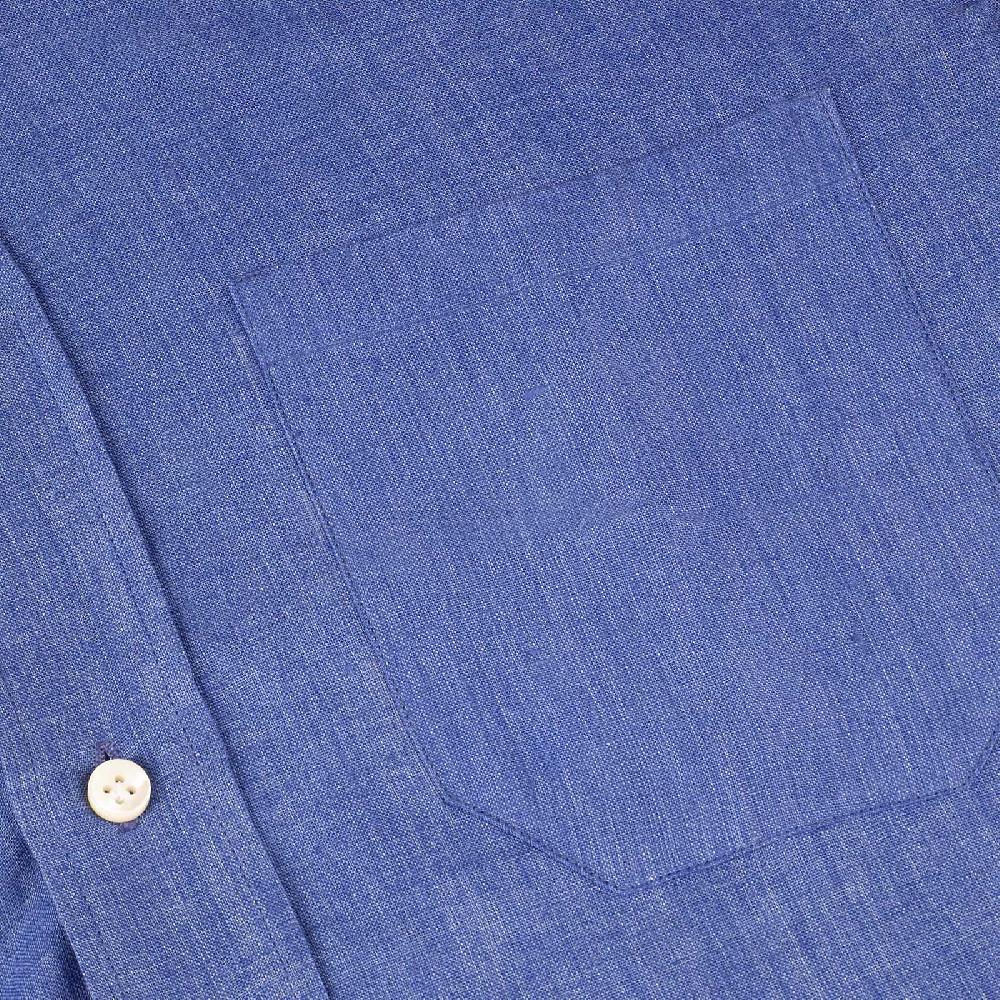 Rubinacci Vintage archive camicia in lino blu Pezzi Unici