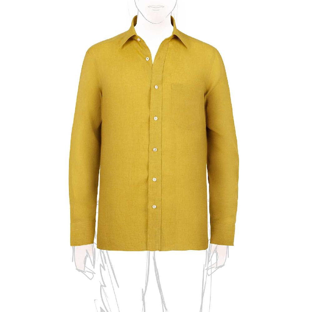 Rubinacci Vintage archive camicia in lino senape Qualità Garantita